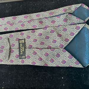 Lanvin abstract Pattern Tie dress suit tie rare necktie accessory neck piece y2k